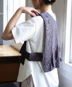 ハンドスモッキングコットンポプリン　2wayベスト